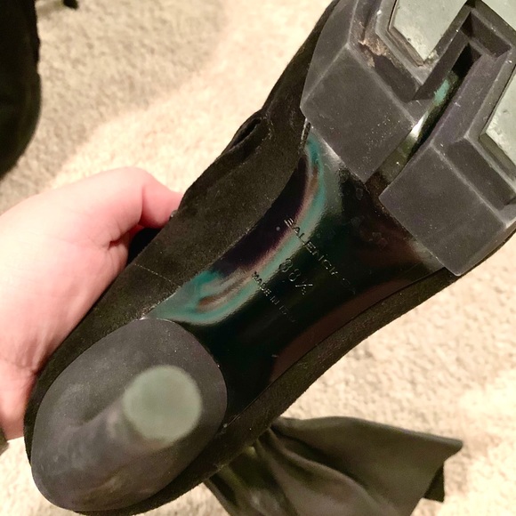 Balenciaga Runway Bow Black Suede Booties Boots Stiletto 38.5 - Picture 9 of 9